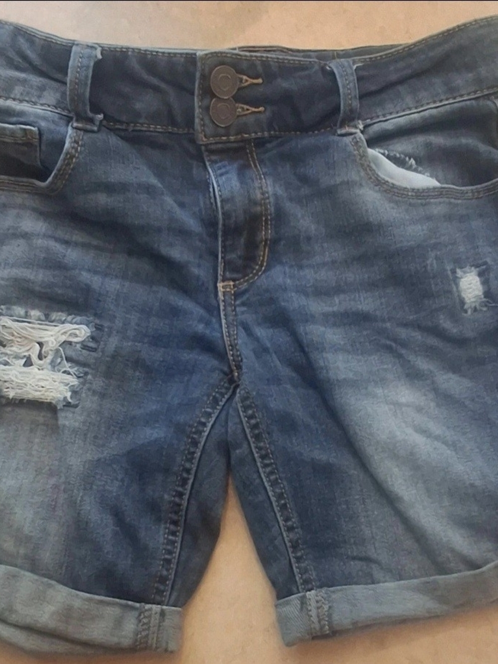 Mudd Distressed Blue Denim Kids Shorts